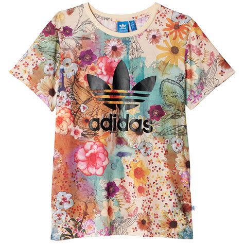 adidas t shirt damen mit blumen|Frauen.